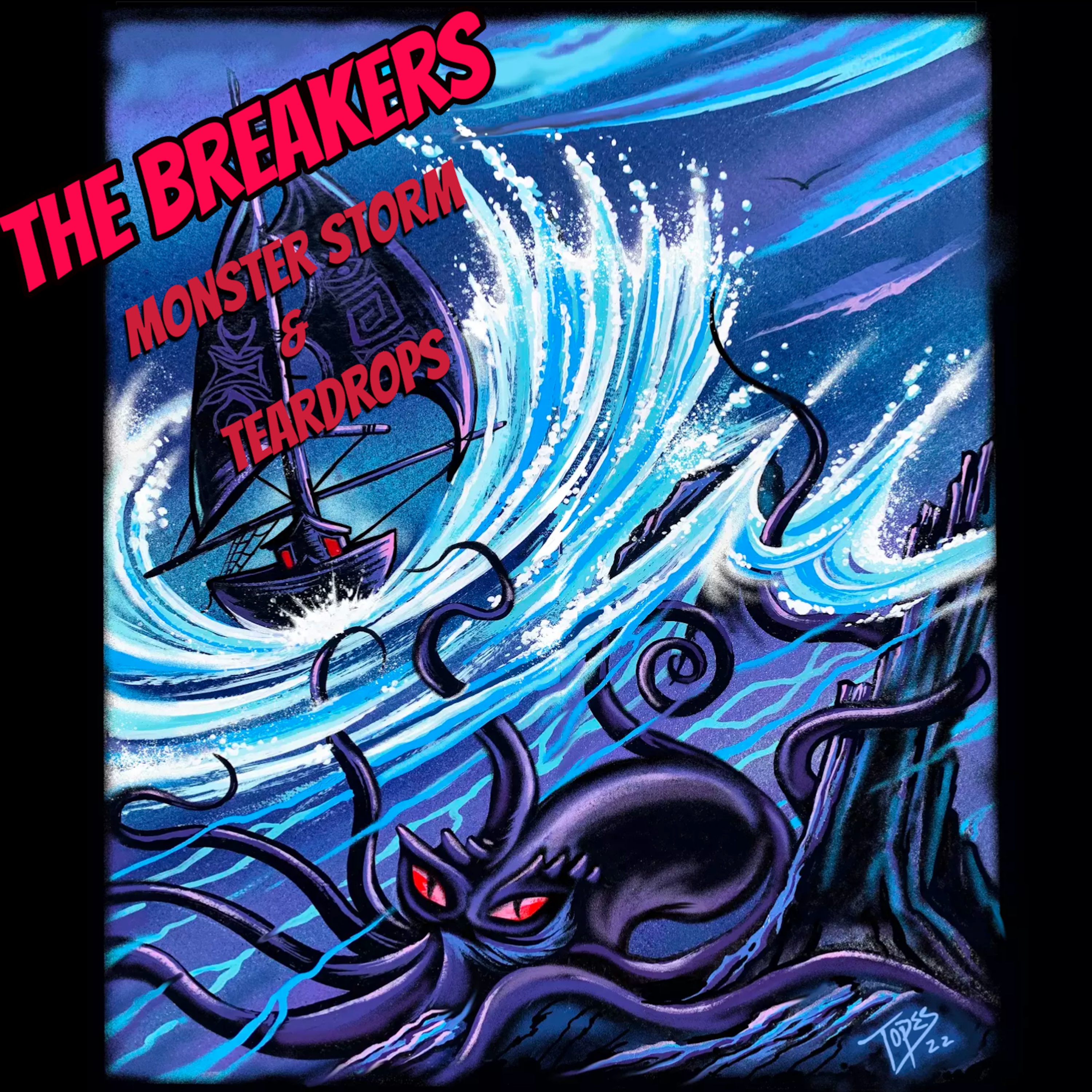 cover The Breakers - Monster Storm / Teardrops (Digital Single) - SHARAWAJI.COM