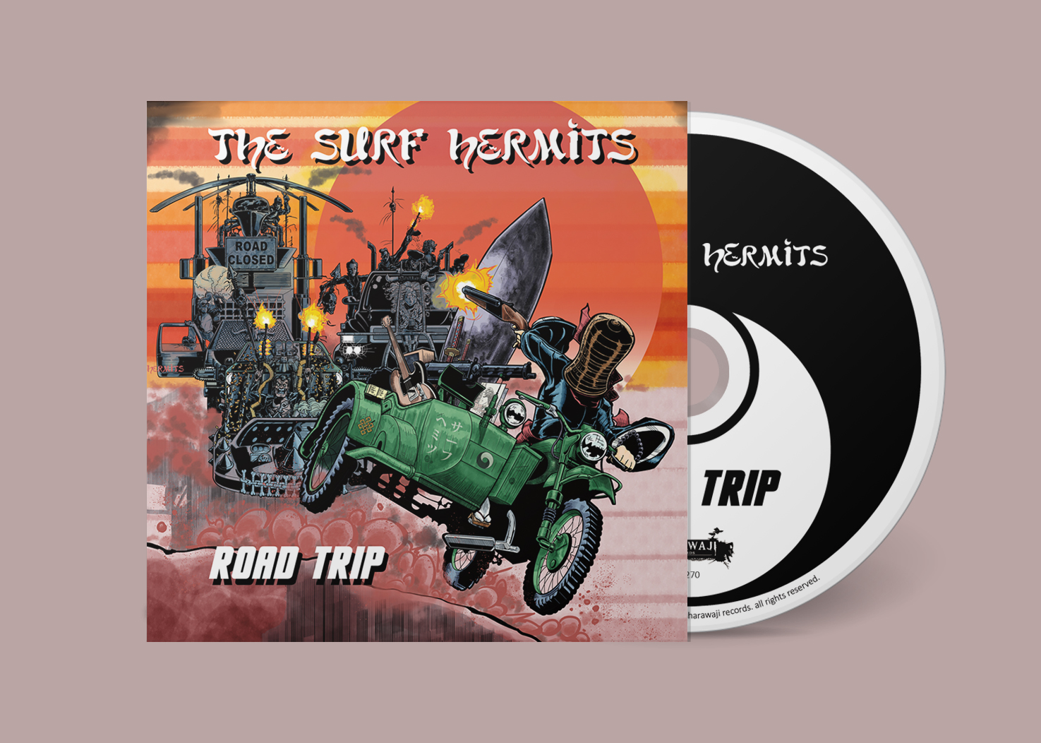 SRW270a_bandcamp_CD_template The Surf Hermits - Road Trip (Jacket CD) - SHARAWAJI.COM